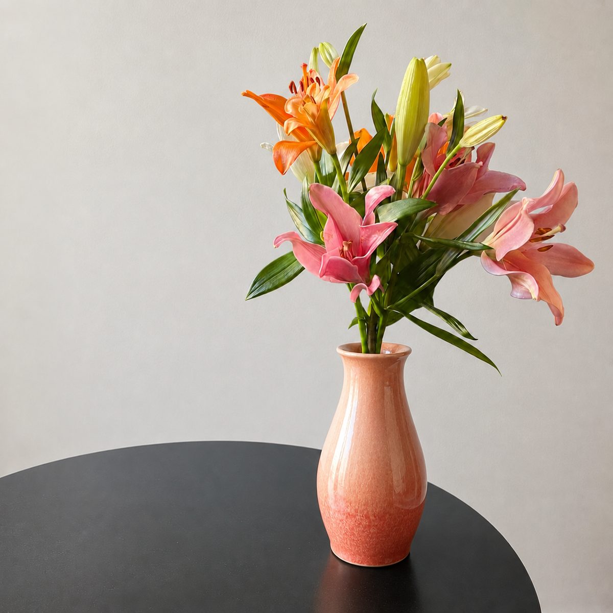 Seasonal lily arrangement